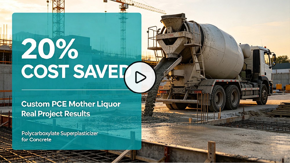 Our high-performance PCE superplasticizer was selected for this massive 120,000 m³ infrastructure project.